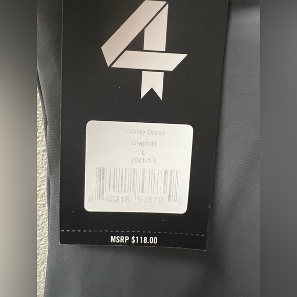 NWT Fourlaps Tennis Pickleball Sport Crisscross Back Graphite (Grey) - Large - Picture 8 of 16